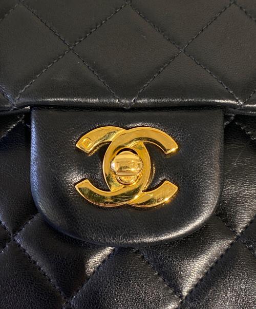 CHANEL（シャネル）CHANEL (シャネル) マトラッセ25 Wフラップチェーンショルダーバッグ ブラック サイズ:25の古着・服飾アイテム