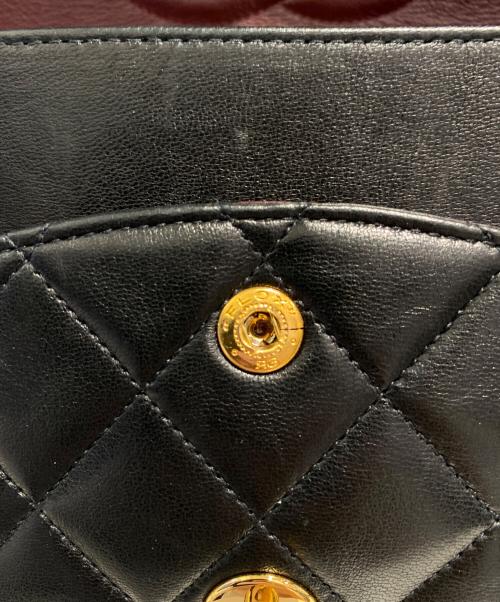 CHANEL（シャネル）CHANEL (シャネル) マトラッセ25 Wフラップチェーンショルダーバッグ ブラック サイズ:25の古着・服飾アイテム