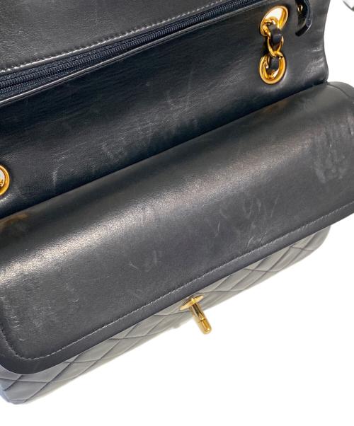 CHANEL（シャネル）CHANEL (シャネル) マトラッセ25 Wフラップチェーンショルダーバッグ ブラック サイズ:25の古着・服飾アイテム