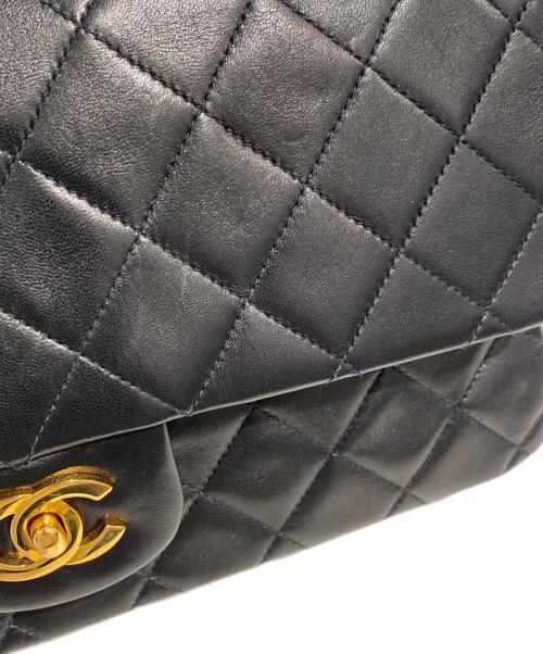 CHANEL（シャネル）CHANEL (シャネル) マトラッセ25 Wフラップチェーンショルダーバッグ ブラック サイズ:25の古着・服飾アイテム