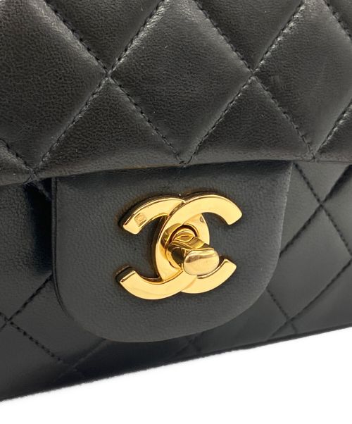 CHANEL（シャネル）CHANEL (シャネル) マトラッセ25 /Wフラップチェーンショルダーバッグ ブラック サイズ:25の古着・服飾アイテム