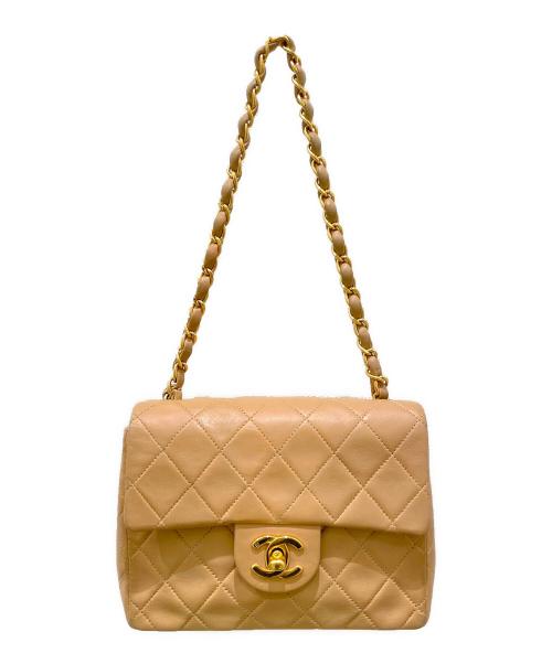 CHANEL（シャネル）CHANEL (シャネル) ミニ マトラッセ ベージュ×ゴールド サイズ:miniの古着・服飾アイテム