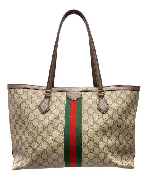 GUCCI（グッチ）GUCCI (グッチ) ミディアムトートバッグ ベージュの古着・服飾アイテム