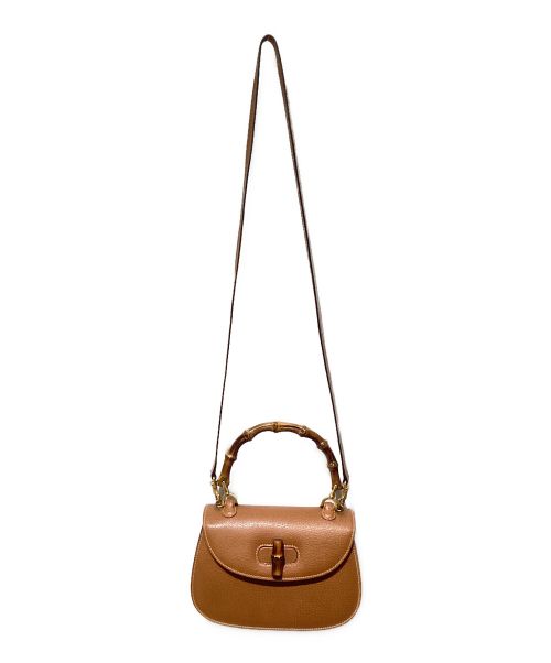 GUCCI（グッチ）GUCCI (グッチ) Gucci Bamboo Small Top Handle Bag（グッチバンブー スモール/トップハンドルバッグ） ブラウン サイズ:-の古着・服飾アイテム