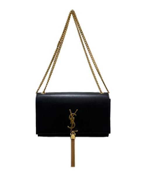 Saint Laurent Paris（サンローランパリ）Saint Laurent Paris (サンローランパリ) クラシックケイト チェーンショルダーバッグ ブラック×ゴールド金具の古着・服飾アイテム