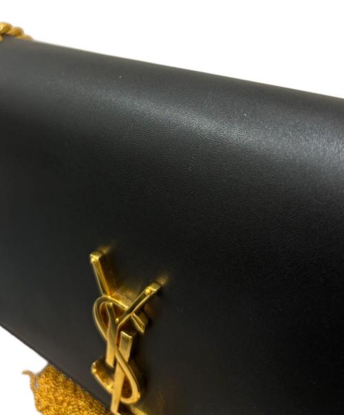 Saint Laurent Paris（サンローランパリ）Saint Laurent Paris (サンローランパリ) クラシックケイト チェーンショルダーバッグ ブラック×ゴールド金具の古着・服飾アイテム
