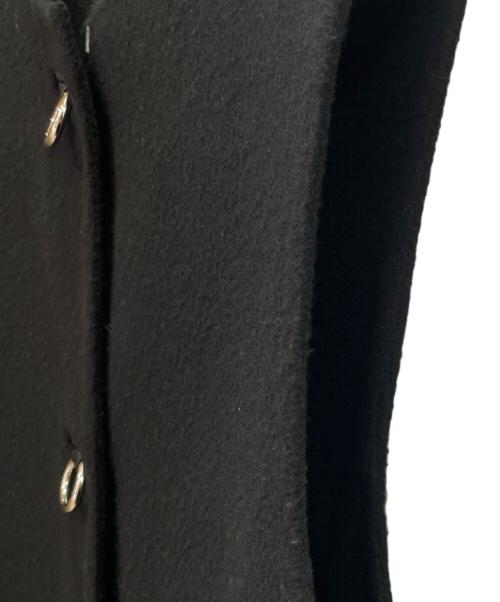 HERMES（エルメス）HERMES (エルメス) リングボタン付き カシミヤ ロングジレ ブラック サイズ:34の古着・服飾アイテム