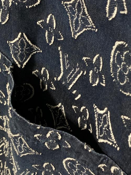 LOUIS VUITTON（ルイ ヴィトン）LOUIS VUITTON (ルイ ヴィトン) モノグラムショートスリーブシャンブレーシャツ インディゴ サイズ:Mの古着・服飾アイテム