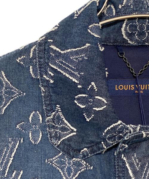 LOUIS VUITTON（ルイ ヴィトン）LOUIS VUITTON (ルイ ヴィトン) モノグラムショートスリーブシャンブレーシャツ インディゴ サイズ:Mの古着・服飾アイテム