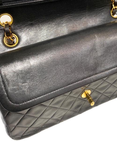 CHANEL（シャネル）CHANEL (シャネル) マトラッセ 25 Wフラップチェーンショルダーバッグ ブラック サイズ:25の古着・服飾アイテム