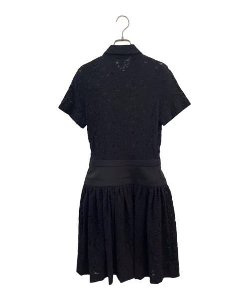 LOUIS VUITTON（ルイ ヴィトン）LOUIS VUITTON (ルイ ヴィトン) Lace Dress フラワーレース フレアドレス ワンピース ブラック サイズ:34の古着・服飾アイテム