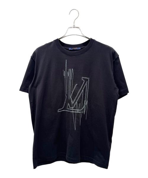 LOUIS VUITTON（ルイ ヴィトン）LOUIS VUITTON (ルイ ヴィトン) LVフリークエンシーグラフィックエンブロイTシャツ ブラック サイズ:Mの古着・服飾アイテム