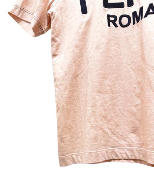 FENDI（フェンディ）FENDI (フェンディ) 21SS FENDI ロゴクルーネックカットソー ピンク サイズ:XXSの古着・服飾アイテム