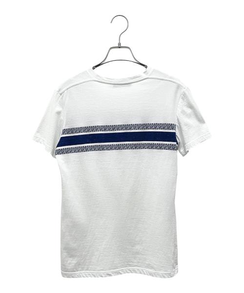 Christian Dior（クリスチャン ディオール）Christian Dior (クリスチャン ディオール) シグネチャーロゴTシャツ ホワイト×ネイビー サイズ:Sの古着・服飾アイテム