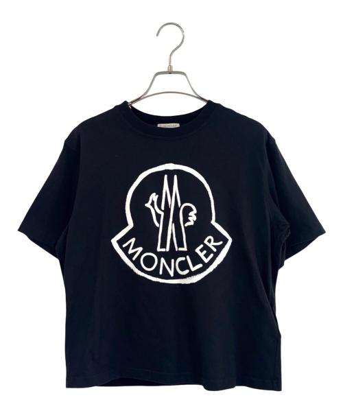 MONCLER（モンクレール）MONCLER (モンクレール) ロゴプリントTシャツ ブラック サイズ:XSの古着・服飾アイテム