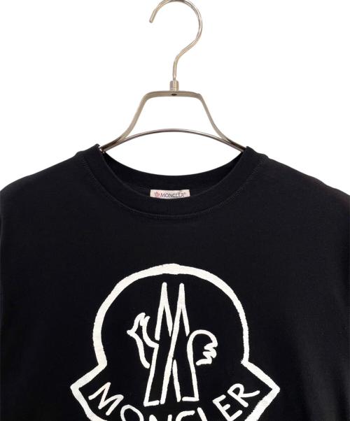 MONCLER（モンクレール）MONCLER (モンクレール) ロゴプリントTシャツ ブラック サイズ:XSの古着・服飾アイテム