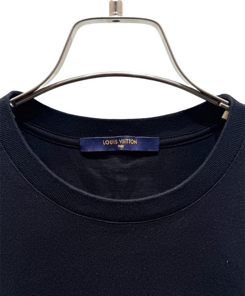 LOUIS VUITTON（ルイ ヴィトン）LOUIS VUITTON (ルイ ヴィトン) サークルロゴTシャツ ブラック×レッド サイズ:Sの古着・服飾アイテム