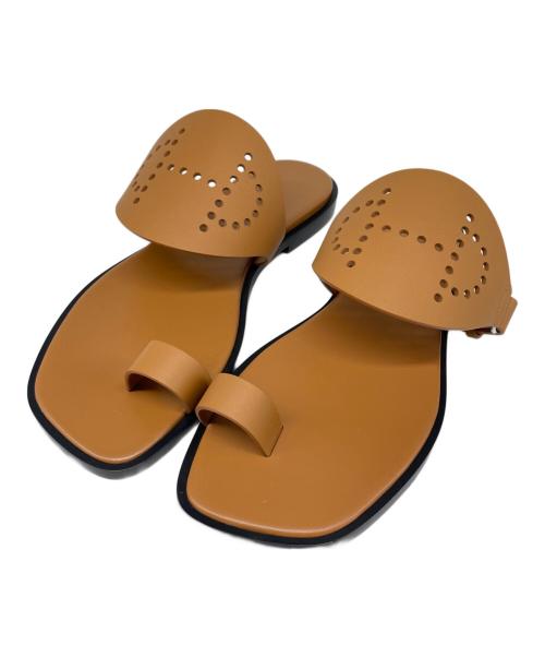 HERMES（エルメス）HERMES (エルメス) サンダル 《ヘラ》 ブラウン サイズ:36の古着・服飾アイテム