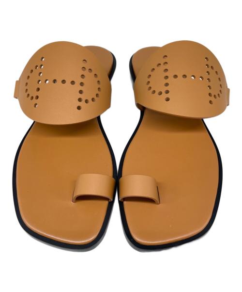 HERMES（エルメス）HERMES (エルメス) サンダル 《ヘラ》 ブラウン サイズ:36の古着・服飾アイテム