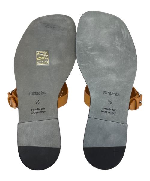 HERMES（エルメス）HERMES (エルメス) サンダル 《ヘラ》 ブラウン サイズ:36の古着・服飾アイテム