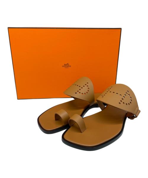 HERMES（エルメス）HERMES (エルメス) サンダル 《ヘラ》 ブラウン サイズ:36の古着・服飾アイテム