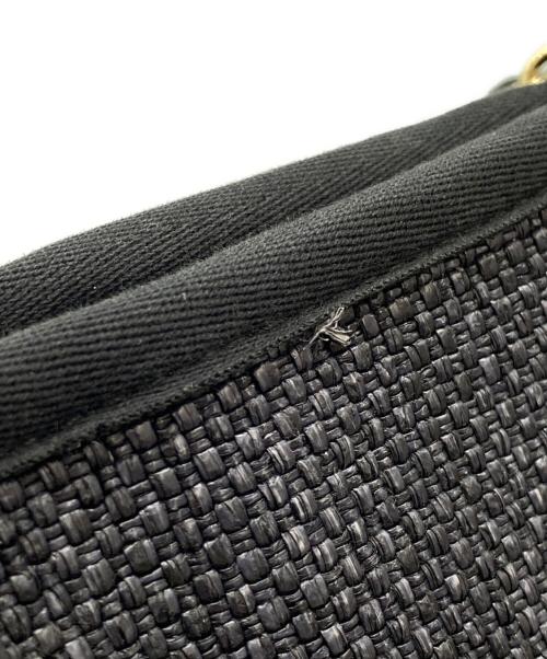 CHANEL（シャネル）CHANEL (シャネル) ストローチェーントートバッグ ネイビーの古着・服飾アイテム