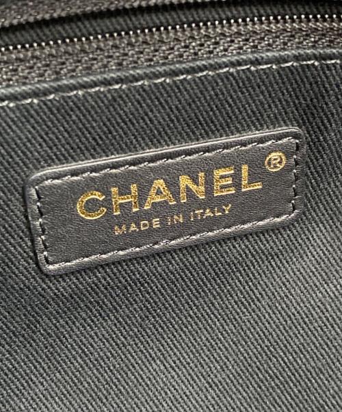 CHANEL（シャネル）CHANEL (シャネル) ストローチェーントートバッグ ネイビーの古着・服飾アイテム