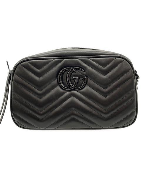 GUCCI（グッチ）GUCCI (グッチ) レザーチェーンショルダーバッグ ブラックの古着・服飾アイテム