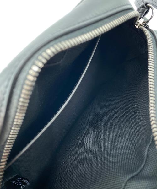 GUCCI（グッチ）GUCCI (グッチ) レザーチェーンショルダーバッグ ブラックの古着・服飾アイテム
