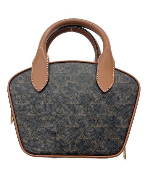 CELINE（セリーヌ）CELINE (セリーヌ) 2WAYボウリングバッグ ブラウンの古着・服飾アイテム