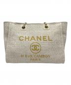 CHANELシャネル）の古着「トートバッグ　ドーヴィルMM」｜ベージュ