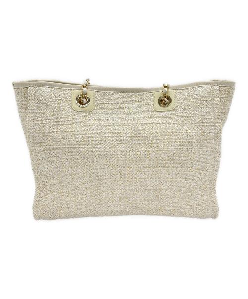 CHANEL（シャネル）CHANEL (シャネル) トートバッグ　ドーヴィルMM ベージュの古着・服飾アイテム