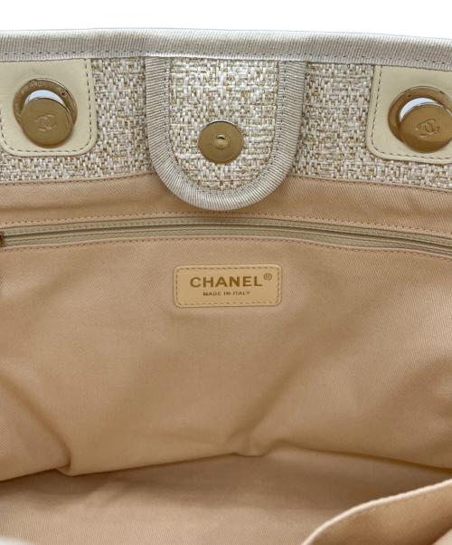 CHANEL（シャネル）CHANEL (シャネル) トートバッグ　ドーヴィルMM ベージュの古着・服飾アイテム