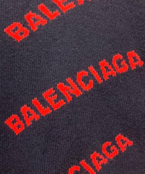 BALENCIAGA（バレンシアガ）BALENCIAGA (バレンシアガ) オールオーバーロゴニット ネイビー サイズ:XSの古着・服飾アイテム