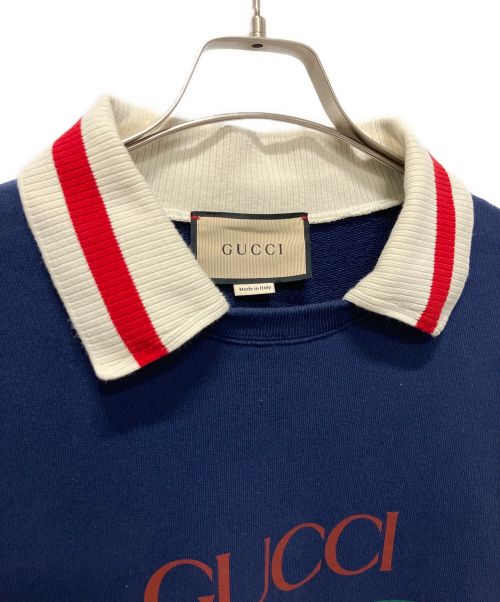 GUCCI（グッチ）GUCCI (グッチ) インターロッキングGスウェット ネイビー サイズ:Ｌの古着・服飾アイテム