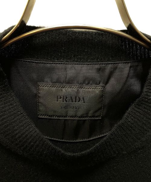 PRADA（プラダ）PRADA (プラダ) トライアングルロゴポケットニット ブラック サイズ:46の古着・服飾アイテム