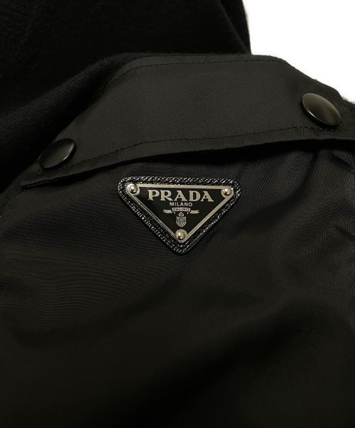 PRADA（プラダ）PRADA (プラダ) トライアングルロゴポケットニット ブラック サイズ:46の古着・服飾アイテム
