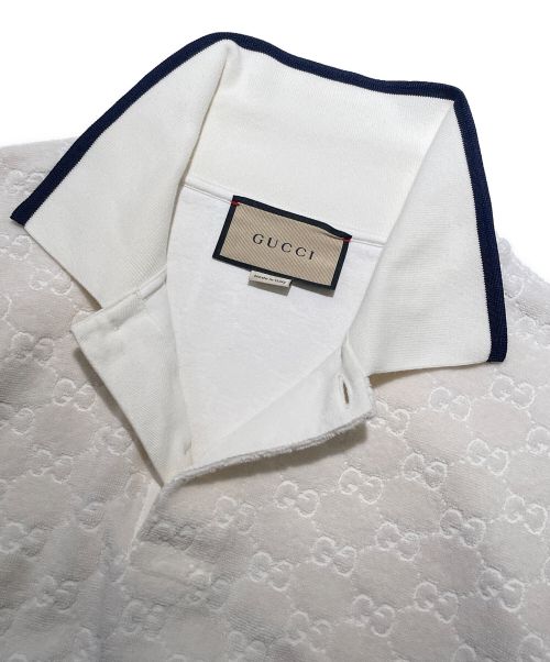 GUCCI（グッチ）GUCCI (グッチ) テリークロス ポロシャツ アイボリー サイズ:XLの古着・服飾アイテム