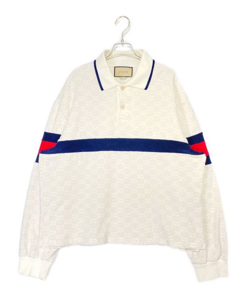 GUCCI（グッチ）GUCCI (グッチ) テリークロスポロシャツ アイボリー サイズ:XLの古着・服飾アイテム