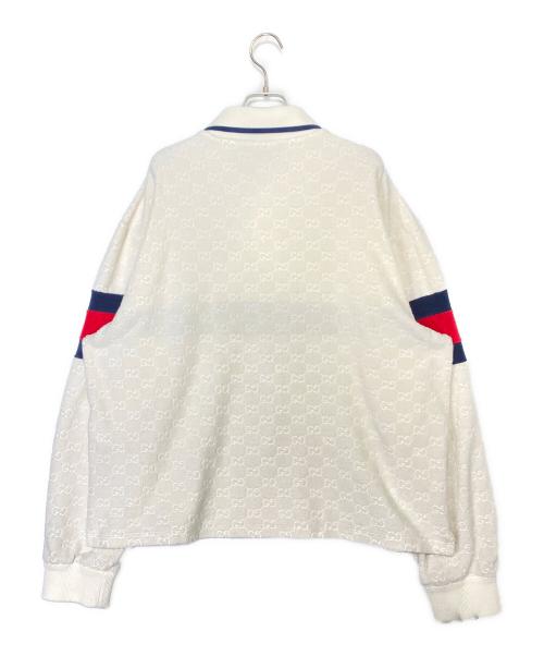 GUCCI（グッチ）GUCCI (グッチ) テリークロスポロシャツ アイボリー サイズ:XLの古着・服飾アイテム