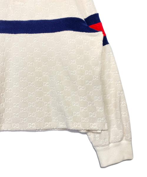 GUCCI（グッチ）GUCCI (グッチ) テリークロスポロシャツ アイボリー サイズ:XLの古着・服飾アイテム