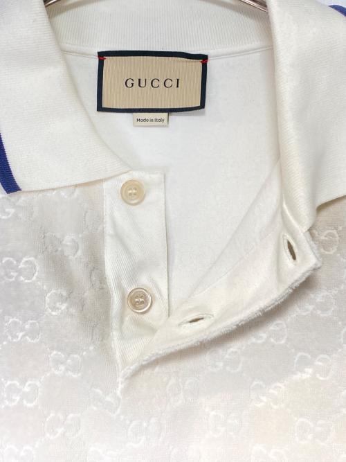 GUCCI（グッチ）GUCCI (グッチ) テリークロスポロシャツ アイボリー サイズ:XLの古着・服飾アイテム
