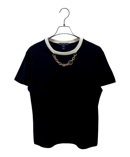 LOUIS VUITTON（ルイ ヴィトン）LOUIS VUITTON (ルイ ヴィトン) コントラストトリムTシャツ ブラック サイズ:XSの古着・服飾アイテム