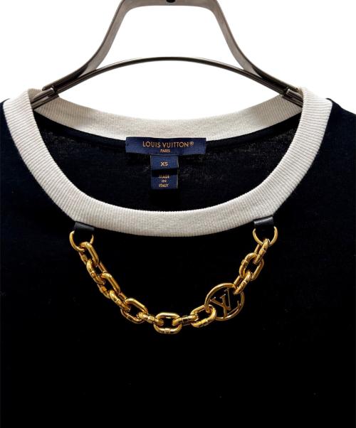 LOUIS VUITTON（ルイ ヴィトン）LOUIS VUITTON (ルイ ヴィトン) コントラストトリムTシャツ ブラック サイズ:XSの古着・服飾アイテム