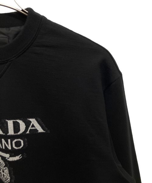 PRADA（プラダ）PRADA (プラダ) ロゴプリントスウェット ブラック サイズ:Mの古着・服飾アイテム