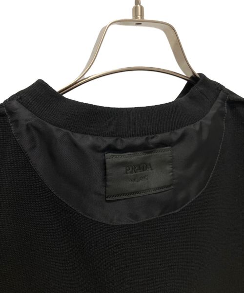 PRADA（プラダ）PRADA (プラダ) ロゴプリントスウェット ブラック サイズ:Mの古着・服飾アイテム