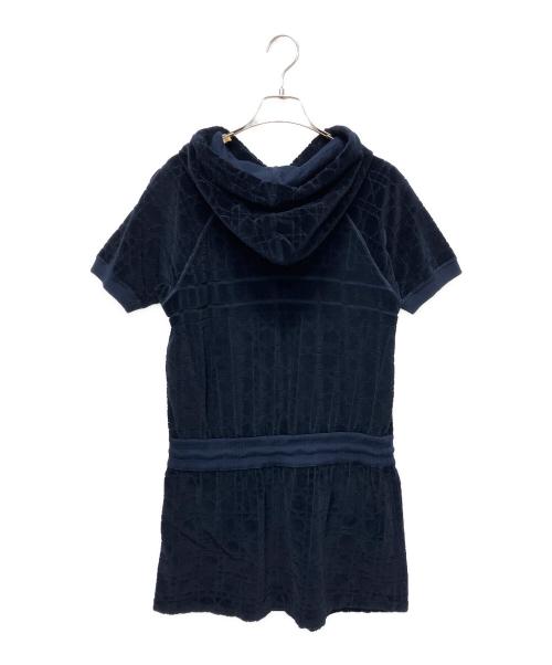 Christian Dior（クリスチャン ディオール）Christian Dior (クリスチャン ディオール) カナージュベロアワンピース ネイビー サイズ:Sの古着・服飾アイテム