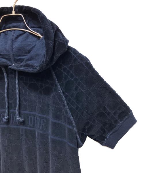 Christian Dior（クリスチャン ディオール）Christian Dior (クリスチャン ディオール) カナージュベロアワンピース ネイビー サイズ:Sの古着・服飾アイテム