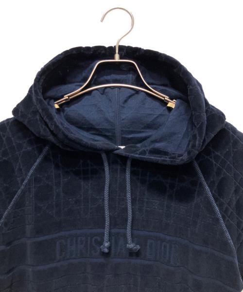 Christian Dior（クリスチャン ディオール）Christian Dior (クリスチャン ディオール) カナージュベロアワンピース ネイビー サイズ:Sの古着・服飾アイテム
