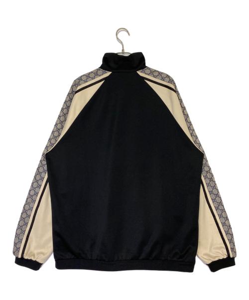 GUCCI（グッチ）GUCCI (グッチ) テクニカルジャージジャケット ブラック×ベージュ サイズ:XLの古着・服飾アイテム
